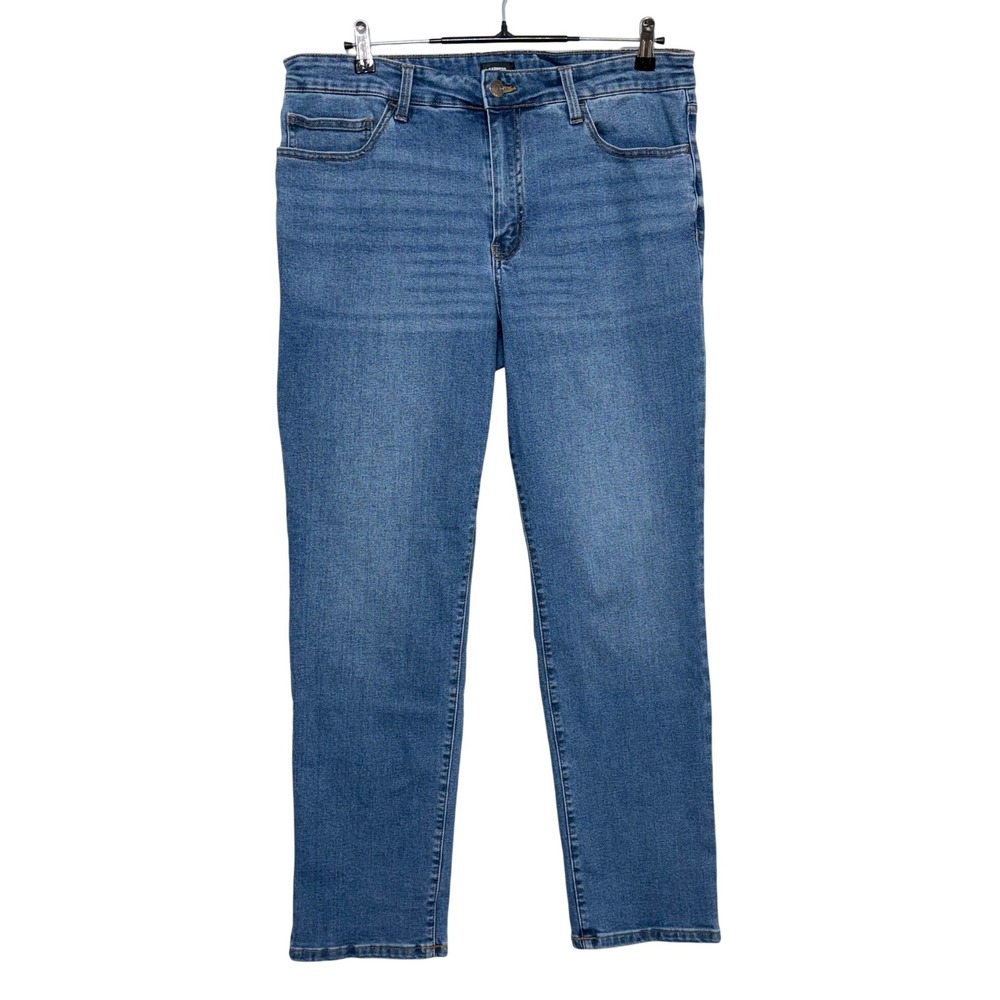 Express Jeans Mens Measures 34X31 Tag 34x32 Blue Straight Leg Stretch Workwear
